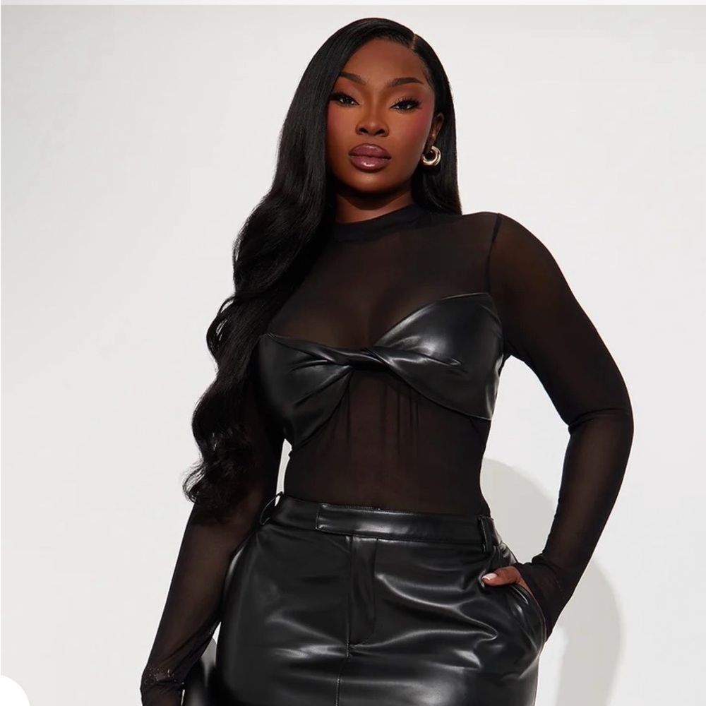 Elegant Black Mesh Top